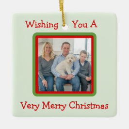 Handpainted Snowy Winter Trees PHOTO Keramikornament