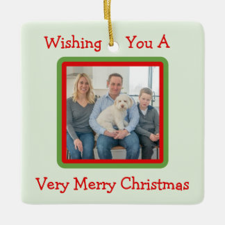 Handpainted Snowy Winter Trees PHOTO Keramikornament