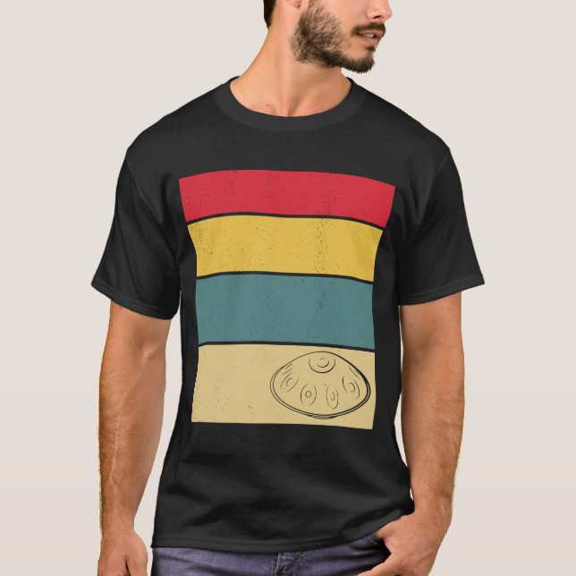 Handpan Music Liebe Retro Handpan T-Shirt (Vorderseite)