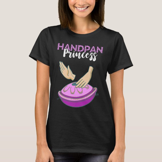 Handpan Princess Musical Instrument Lady Hang Drum T-Shirt (Vorderseite)
