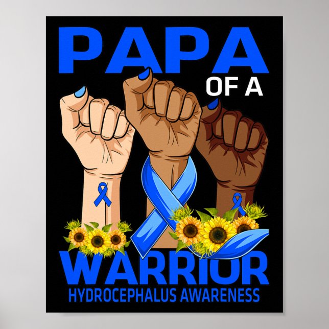 Handpapa einer Warrior-Hydrocephalus-Erkennungsson Poster (Vorne)