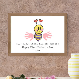 Handprint Blume des ersten Vaters Art Poster