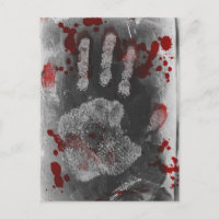 Handprint für den Spritzer Blut