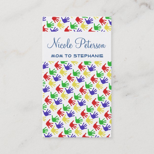 Handprint MOMY-Calling Card Telefonnummerkarte (Vorderseite)