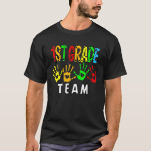 Handprints des 1. Teams von der Schule ab T-Shirt