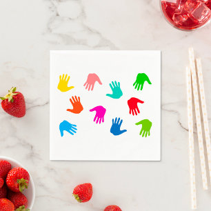 Handprints Paper Napkins Serviette