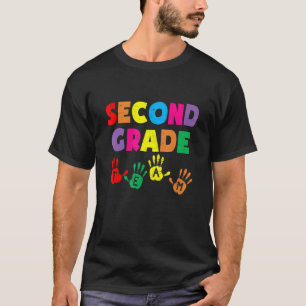Handprints von Team 2 Grades bis hin zum Schullehr T-Shirt