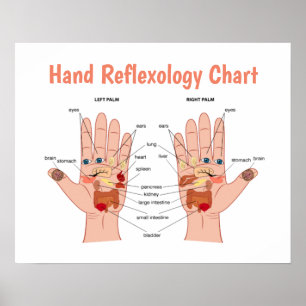 Handreflexologie 20x16" poster
