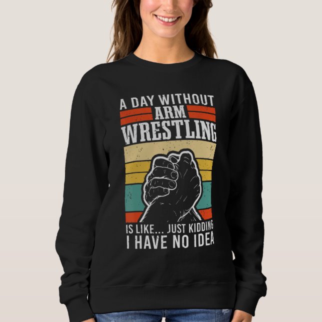 Handringen mit Wrestling und Armringen Sweatshirt (Vorderseite)
