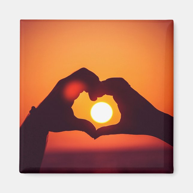 Hands Heart Symbol Liebe Magnet (Vorne)
