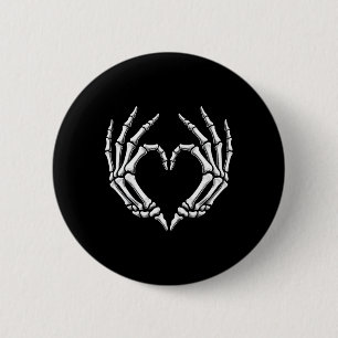 Hands Herz signieren Retro Halloween Kostüm Frauen Button