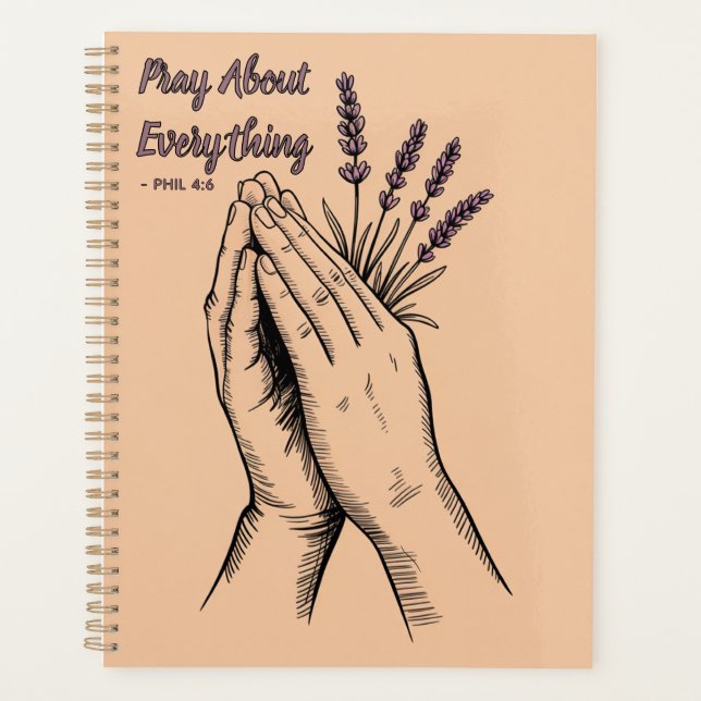 Hands in Prayer Devotional design- Lavender Planer (Vorderseite)