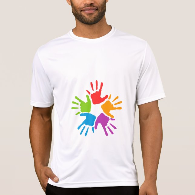 "Hands"Men Sport-Tek Angepasst Performance T - Shi T-Shirt (Vorderseite)
