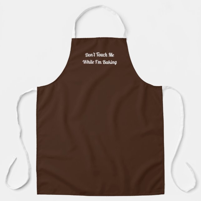 Hands Off Apron in Brown Schürze (Vorderseite)