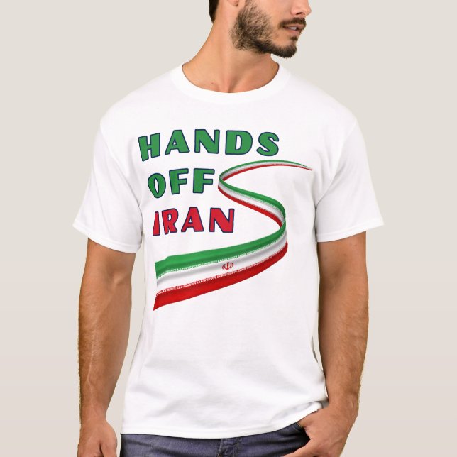 Hands Off Iran T-Shirt (Vorderseite)