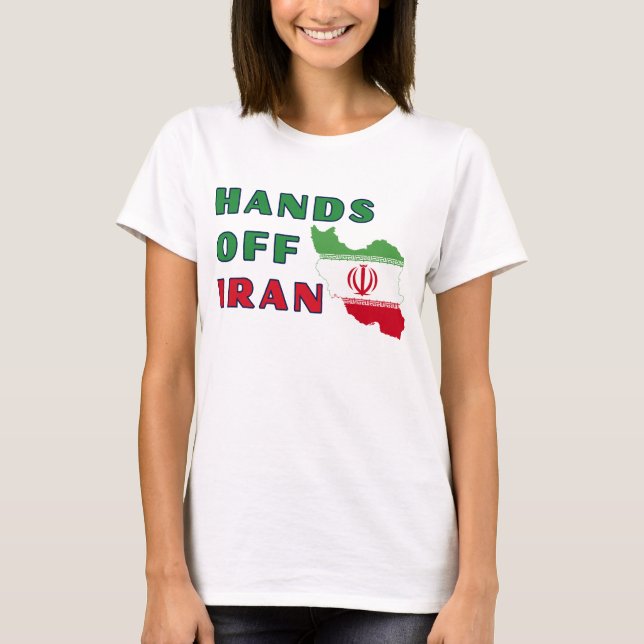 Hands Off Iran T-Shirt (Vorderseite)