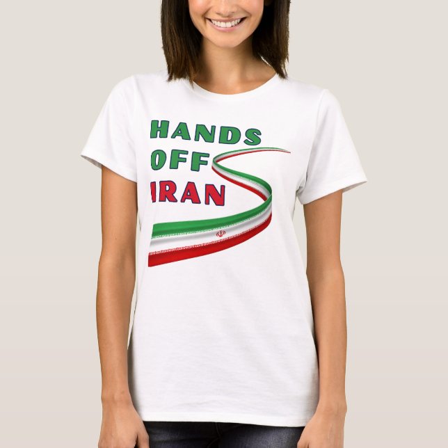 Hands Off Iran T-Shirt (Vorderseite)