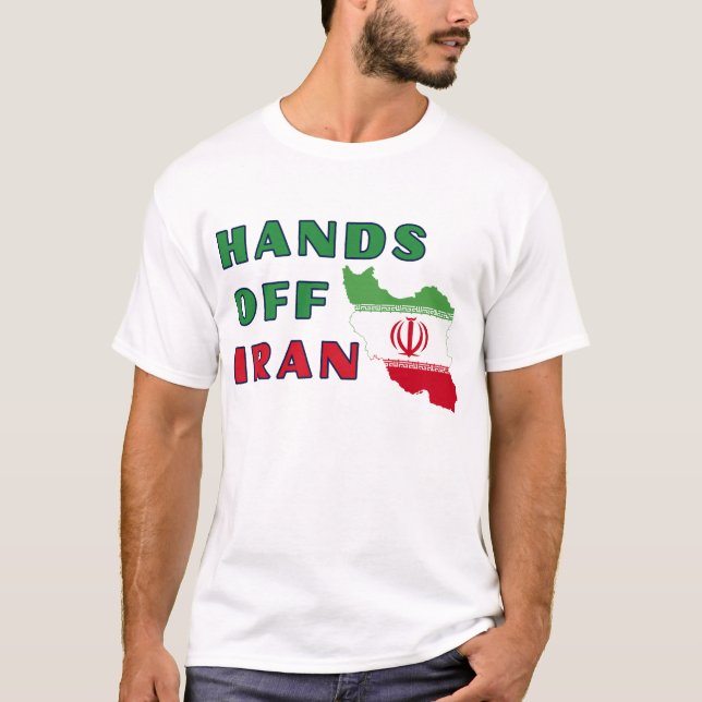 Hands Off Iran T-Shirt (Vorderseite)