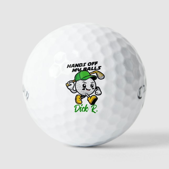 Hands Off My Balls - Funny Callaway Golf Gift Golfball (Vorderseite)