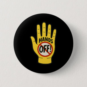 Hands Off Protest 5. April Widerstand Anti Trump Button