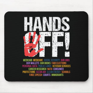 Hands Off Protest 5. April Widerstand Anti Trump Mousepad