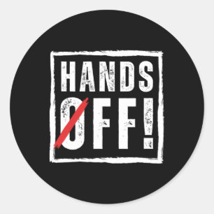 Hands Off Protest 5. April Widerstand Anti Trump  Runder Aufkleber