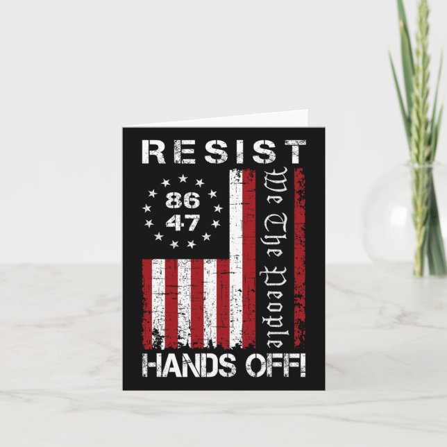 Hands Off Protest 86 47 8647 Protest Rett D Karte (Vorderseite)