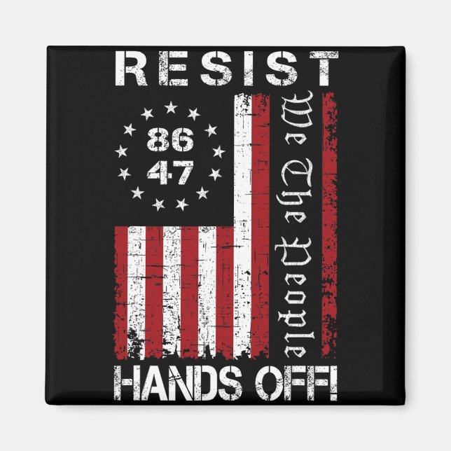 Hands Off Protest 86 47 8647 Protest Rett D Magnet (Vorne)