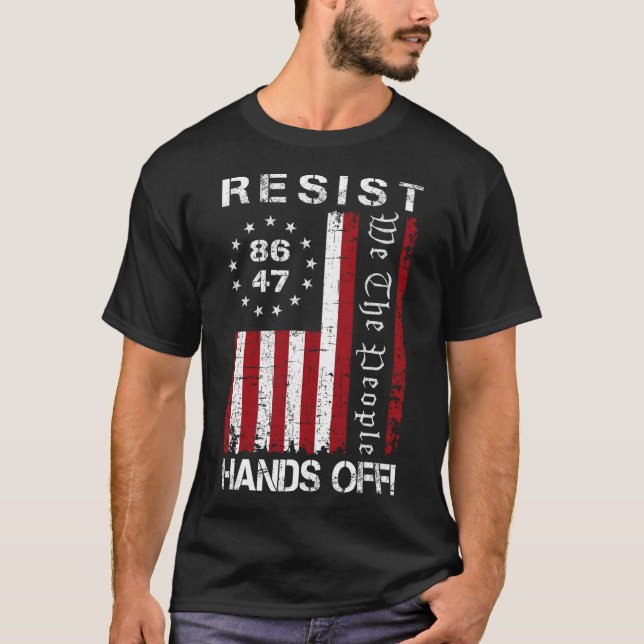 Hands Off Protest 86 47 8647 Protest Rett D T-Shirt (Vorderseite)