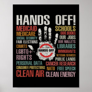 Hands Off Protest Apparel Entfernen umgekehrter Rü Poster