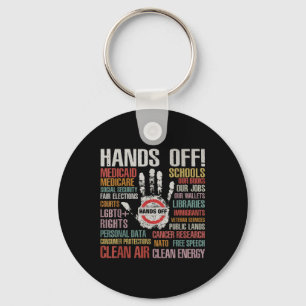 Hands Off Protest Apparel Entfernen umgekehrter Rü Schlüsselanhänger