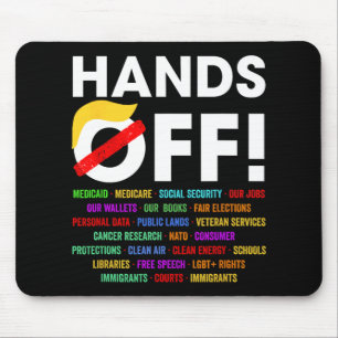 Hands Off Protest Samstag 5. April Männer 5 Frauen Mousepad