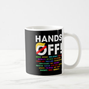 Hands Off Protest Samstag 5. April Männer Frauen 2 Kaffeetasse