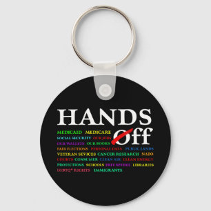 Hands Off Protest Samstag 5. April Männer Frauen 7 Schlüsselanhänger