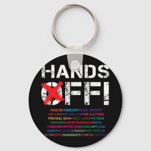 Hands Off Protest T - Shirt3.png Schlüsselanhänger