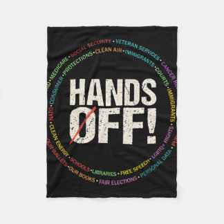 Hands Off Protest T - Shirt6.png Fleecedecke