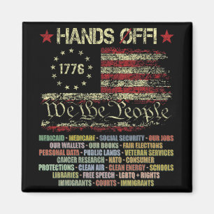 Hands Off Shirt Protest Männer Frauen T - Shirt.pn Magnet