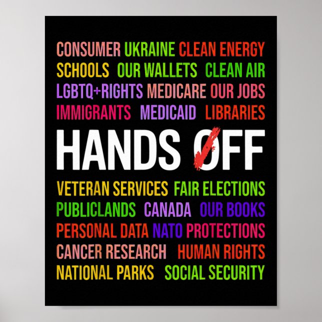 Hands Off T - Shirt.png Poster (Vorne)