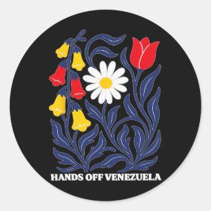 Hands Off Venezuela Subtiler Anti-Trump-Garten Runder Aufkleber