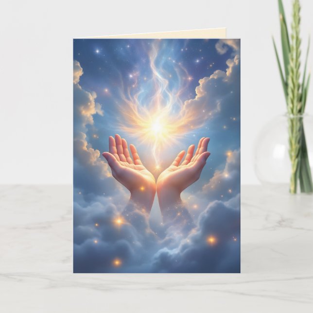 Hands Set the Soul Free, Condolence Card Karte (Vorderseite)