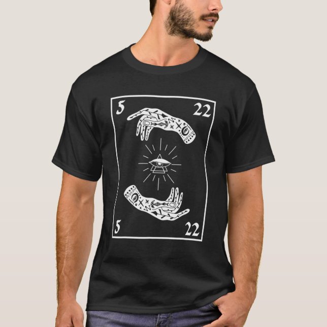 Hands-Tarot-Karte T-Shirt (Vorderseite)