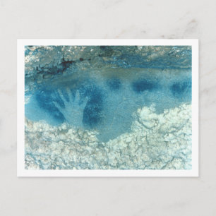 Handschablone aus dem oberen Teil des Gepunkteten  Postkarte