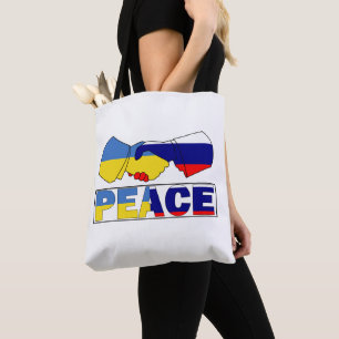 Handschake des Friedens, ukrainische Flagge für Ru