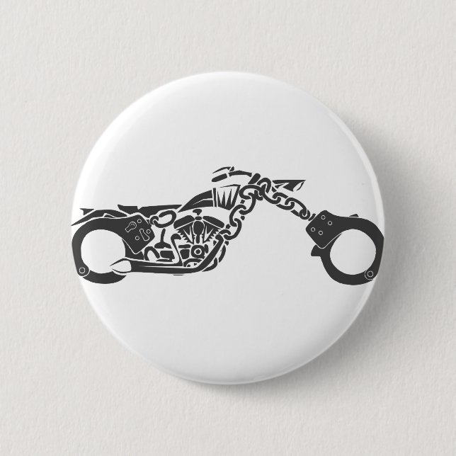 Handschellen-Choppermotorrad Button (Vorderseite)