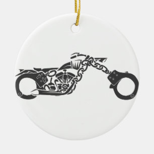 Handschellen-Choppermotorrad Keramikornament