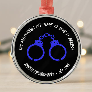 Handschellen für personalisierte Altersvorsorgeper Ornament Aus Metall