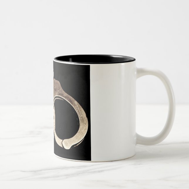 Handschellen-Kaffee-Tasse Zweifarbige Tasse (Rechts)