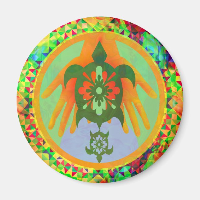 Handschildkröten-Magnet Magnet (Vorne)