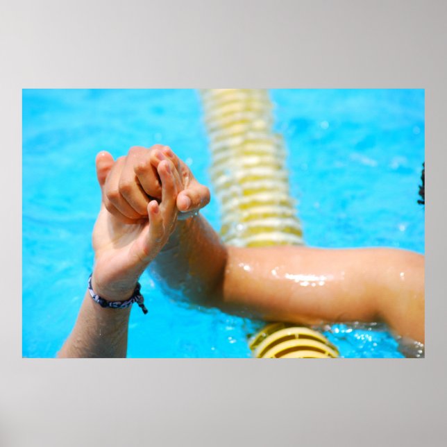 Handschlag für Sportsmanship Poster (Vorne)