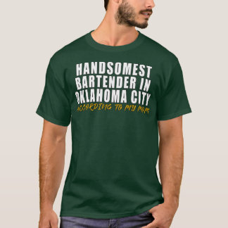 Handschöner Barkeeper in Oklahoma City laut T-Shirt